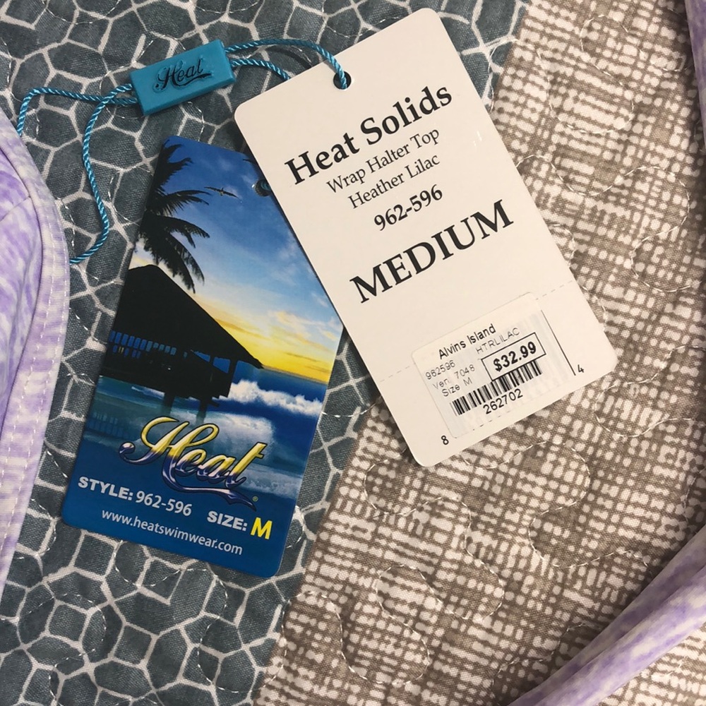 Purple Halter Swimsuit Top - Picture 4 of 6